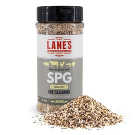 Lane's SPG Seasoning & Rub, All-Natural Coarse Ground Salt Pepper Garlic Seasoning for Any Types of Dishes, Classic Bold Flavor, No MSG, No Preservatives, Gluten-Free, Made in USA, 12 Oz