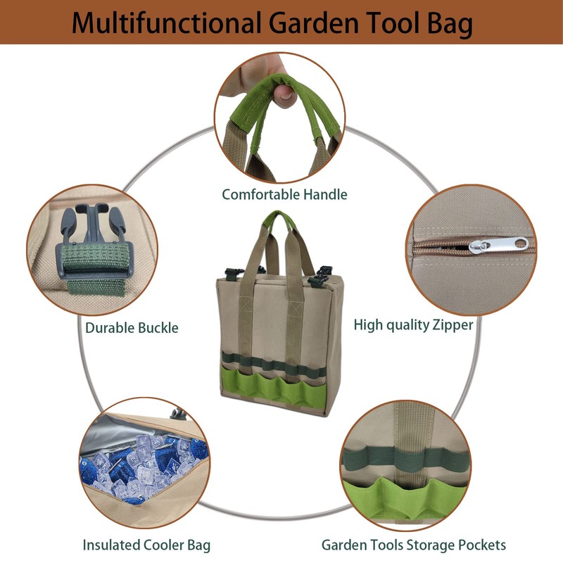 iPreference Garden Folding Gardener Stool with Gardening Tools Insulation Garden