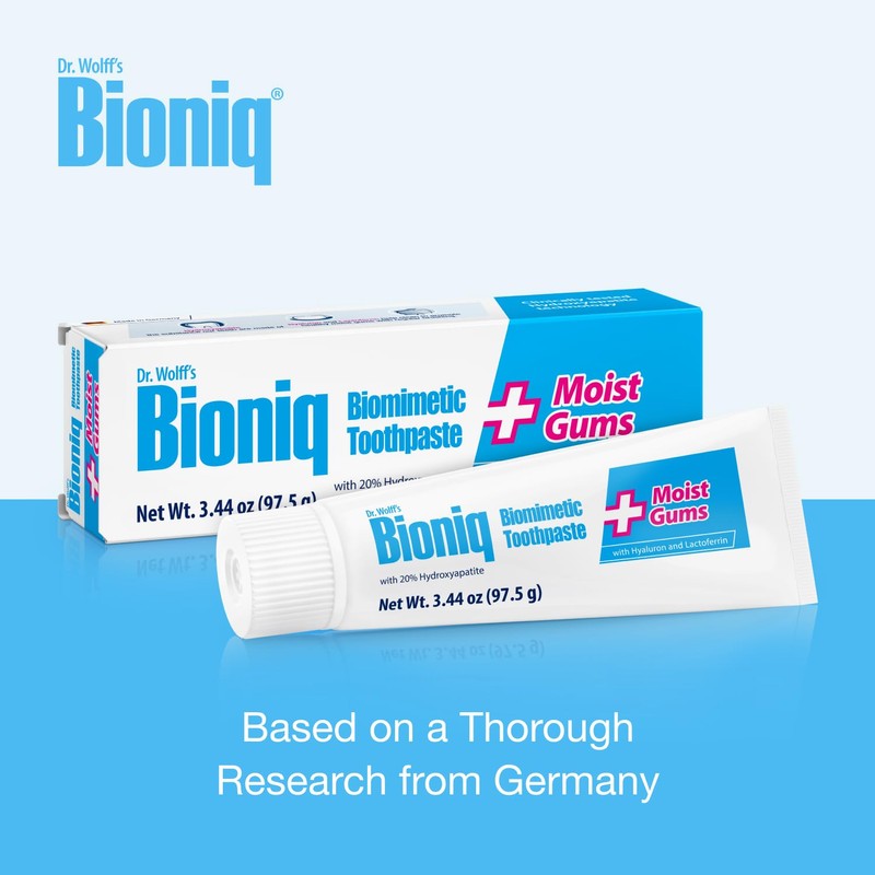 Bioniq Moist Gum Toothpaste with 20% Hydroxyapatite, Fluoride Free Toothpaste,