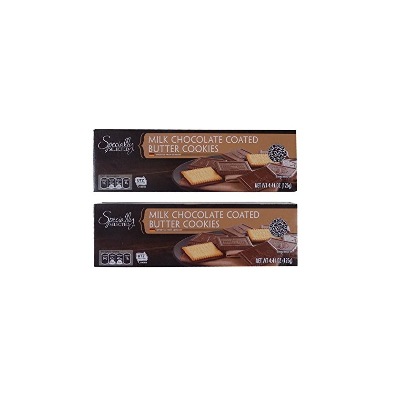 Milk Chocolate Covered Butter Cookies - 4.4-Ounce Boxes (Pack of
