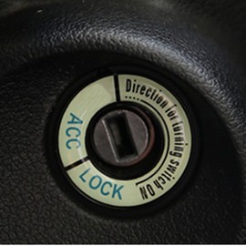 PolarLander Key Bezel Switch Cover Circle Sticker Aluminum Alloy Car Ignition Key Decoration Red Automatic Protection Accessories For Peugeot 301 307 3008 408 508