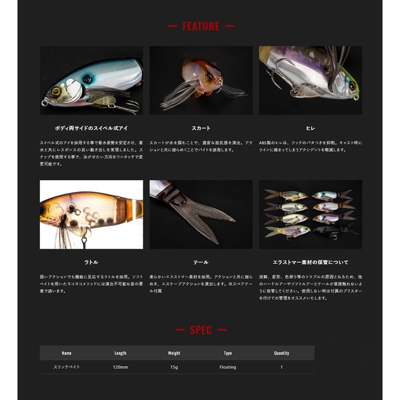 JACKALL SLICK BAIT Inakko Laser