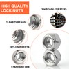 3/8"-16 Inch Lock Nuts -12Pack Nylon Insert Hex Locknuts,304 Stainless
