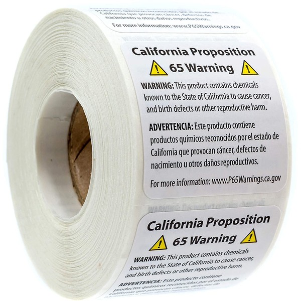 Prop 65 California Warning Labels / 500 Short Form Warning