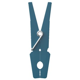 Classic Clothespins 2.95" Long Memoir Peg 24-Pk in Kraft Carton | Made in Portugal | Eco-Friendly Materials | Made with Recycled Materials + 100% Recyclable (24-Pk Kraft Box - Turquoise)