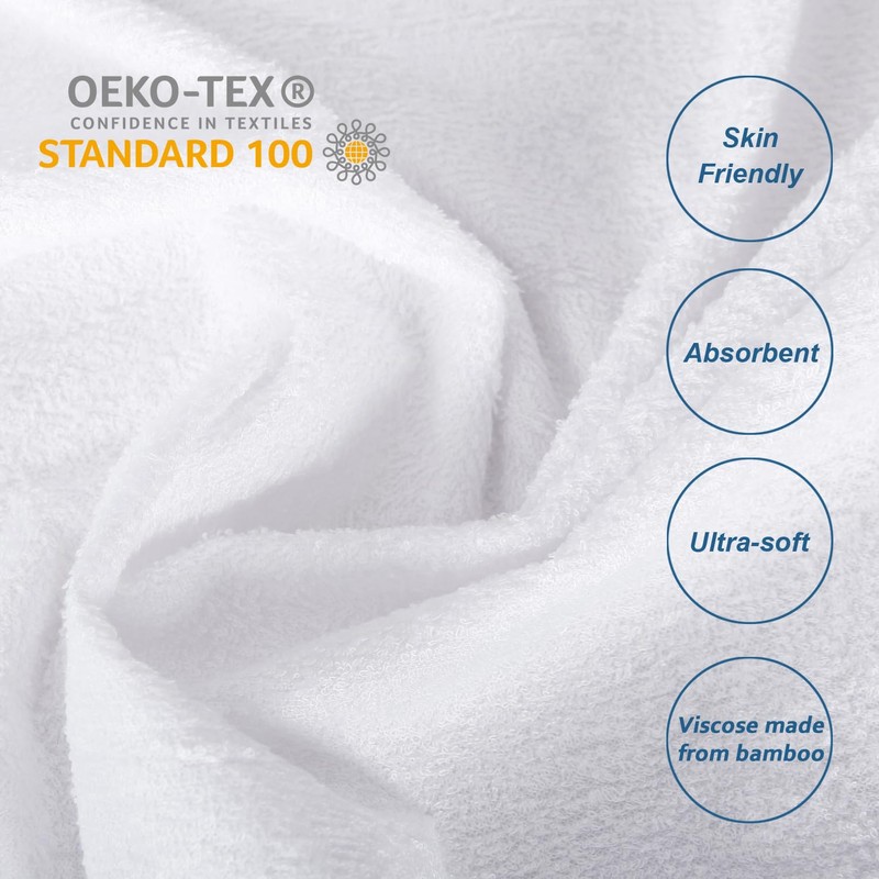 Mattress Protector Queen, Viscose Made from Bamboo Terry Mattress Protector