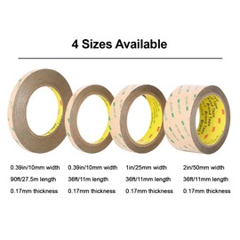 300LSE Double Side Tape Heavy Duty 36ft, Clear Mounting Tape Removable for Scrapbook,Transparent Sticky Tape Picture Hanging Strips