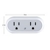JONATHAN Y PLG1002A Smart Dual Plug, Alexa, Google Home Assistant