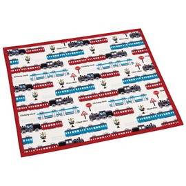 Skater KB4-A Lunch Cloth, 16.9 x 16.9 inches (43 x 43 cm), Train Train, Made in Japan