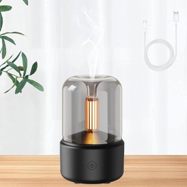 GUOJIAN Difusor ultrasnico de Aceite Esencial para aromaterapiadifusores para aceites Esenciales para el hogar y la OficinaDifusor de Aire con luz de 