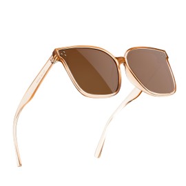 UwqMaz Women's Square Sunglasses Polarized, UV400 Metal Frame – Lightweight Oversized for Driving & Outdoor