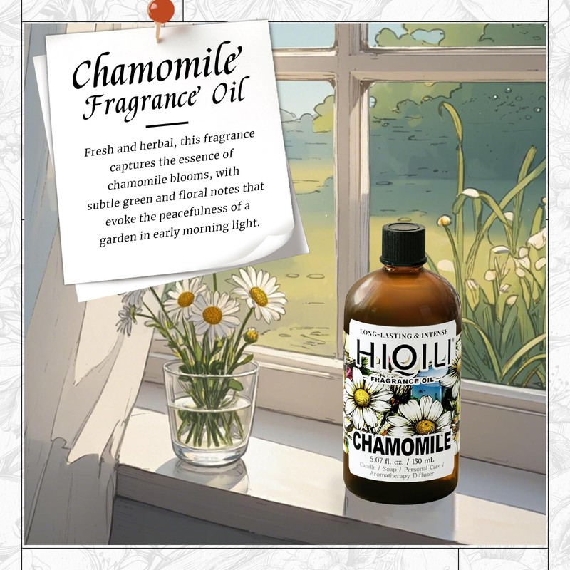 HIQILI Chamomile Fragrance Oil for Candle, Soap Making, Use in