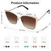 SOJOS Cateye Sunglasses for Women Fashion Mirrored Lens Metal Frame