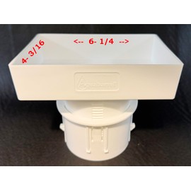 6x4x4 Downspout Adapter (White)