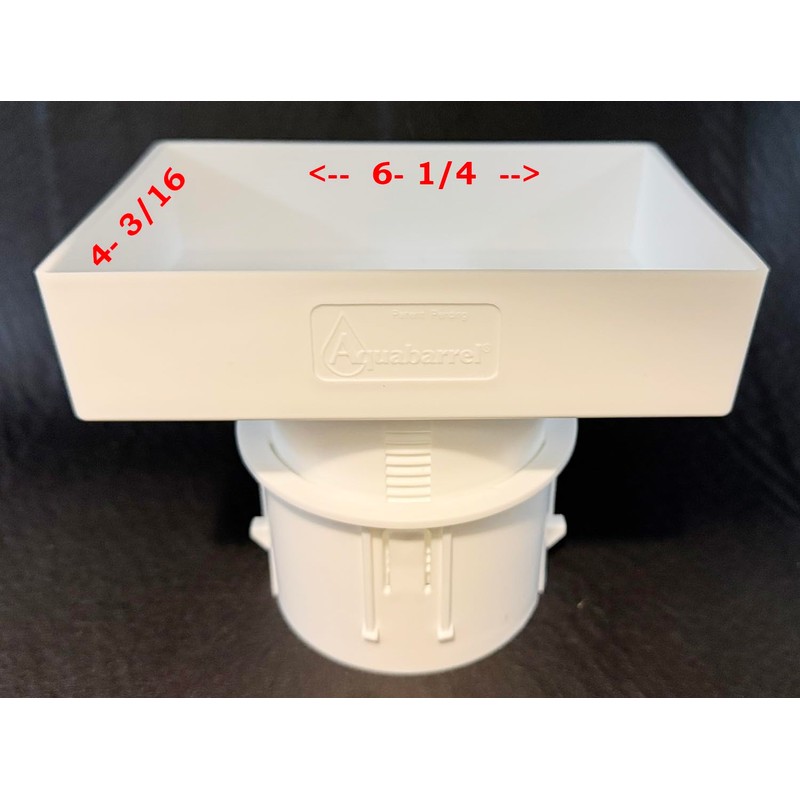 6x4x4 Downspout Adapter (White)