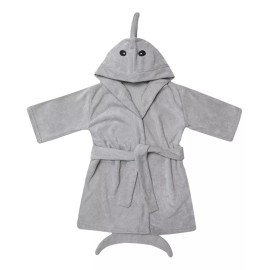 Chiqui Mundo Bata Batita Baño Bebe Niño Toalla Tiburon 1-2 Y 3-4 Natacion