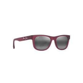 Maui Jim Kaulike Square Sunglasses, Matte Transparent Fuchsia/Neutral Grey Polarized, Large