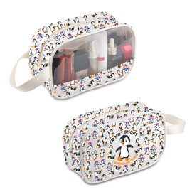 PLITI Pinguin-Make-up-Tasche, Geschenk für Pinguin-Liebhaber, Geschenk mit der Aufschrift "I'm Not Short I'm Penguin", Antarktis, Tierliebhaber, Geschenk, Pinguin-Größe Mbu, modisch