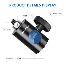 Lanxire Light Stand Mount Adapter with 1/4" Screw, Multi-Functional Light Stand Tip Adapter - Rapid Adapter Converter for Studio Monitor Stand, Camera Mount, Photo Studio Photography Light Stand
