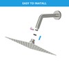 Lordear Rain Shower Head 6 Inch Solid Ultra Thin 304