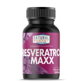 Natural Energy Resveratrol Maxx 500 mg por Porción – 120 Cápsulas – 60 Porciones – Suplemento Alimenticio