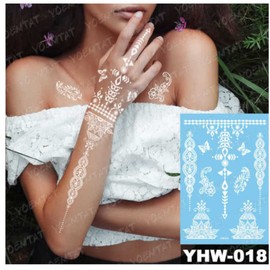EROSPA® Temporary Tattoo Sheet Wedding Gothic Hand Arm Wrist Warmers Henna