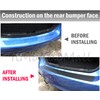 Ilmondomall Tape-Type Real Carbon Sheet 3D Pattern Black Step Bumper