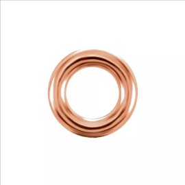 JewelryMaven 6mm OD 3.25mm ID 14k Rose Gold 16ga CLOSED Thick Jump Ring Spacer Roundel USA