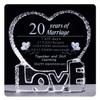 Movdyka 20th Wedding Anniversary Present 20 Years Crystal Sculpture Keepsake