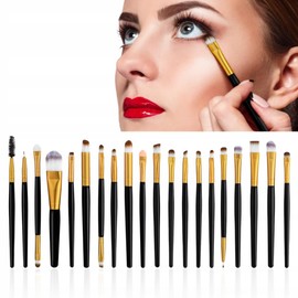 PROFICO Brush Set Makeup Professional Make Up Brush Set - 20 Pieces - Synthetic Brush, Powder Brush, Foundation Brush, Concealer Brush, Lip Brush, Blush Brush, Eye Brush Set - Black