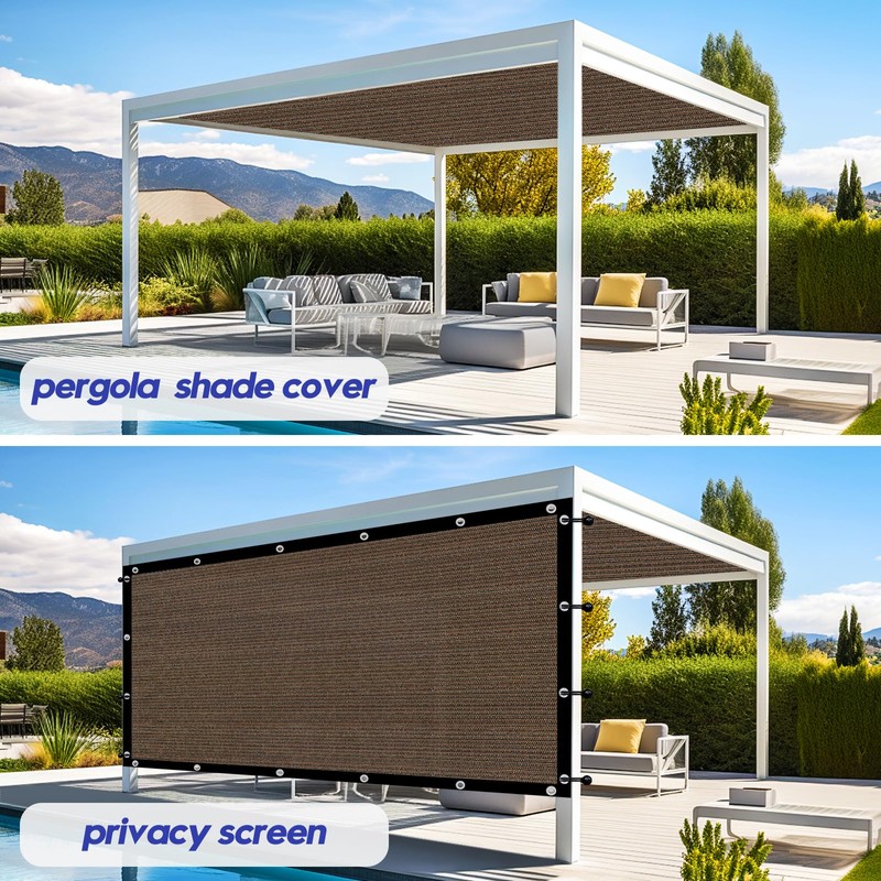 Sunocity 10'X 16' 90% Sun Shade Cloth Outdoor Patio Mocha