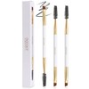 Docolor Eyebrow Brushes, Duo Eyebrow Spoolie Professional Angled Perfect for