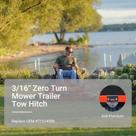 Replace OEM #71514900, Heavy Duty 3/16'' Zero Turn Mower Trailer Tow Hitch,Compatible with Gravely ZT-X ZT-XL Ariens IKON-X IKON-XL