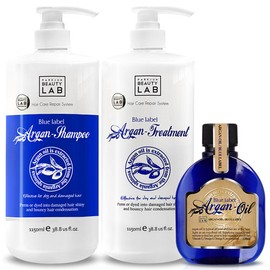 박준뷰티랩 블루라벨 아르간 오일 + 샴푸 + 트리트먼트 Park Jun Beauty Lab Blue Label Argan Oil + Shampoo + Treatment, 1세트