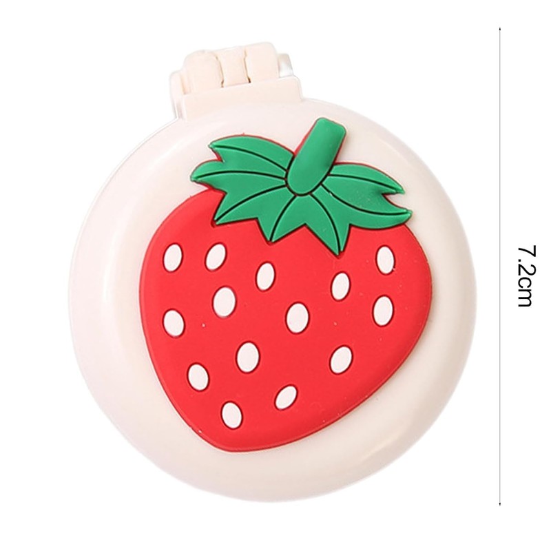 Strawberry Travel Hair Brush, Folding Round Massage Brush with Mini