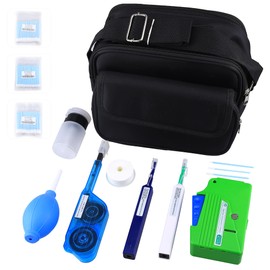 FTTH Fiber Optic Cleaning Kit with Fiber Cleaning Cassette for FC SC ST LC MU MPO Connectors 1.25mm/2.5mm Fiber Cleaner Pen Cleaning Swabs Wipes Optical Fiber Cleaner Tool