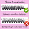 Cluster Lashes 240pcs 40D DIY Eyelash Extension D Curl Long