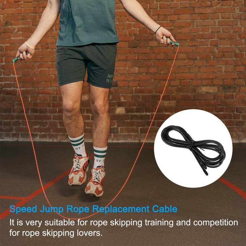 PATIKIL 10Ft Speed Jump Rope Replacement Cable, 4 Pack 4.5mm