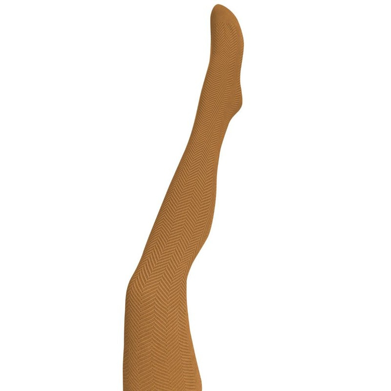 Tightology Organic Cotton Tights Weave Butterscotch, S-M