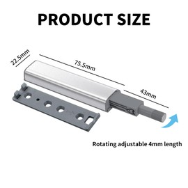 6 Pcs Magnetic Catch Push Door Latch Magnetic Door Lock Touch Release Opener Durable Door Opener for Cabinets Drawers and Wardrobe Closures