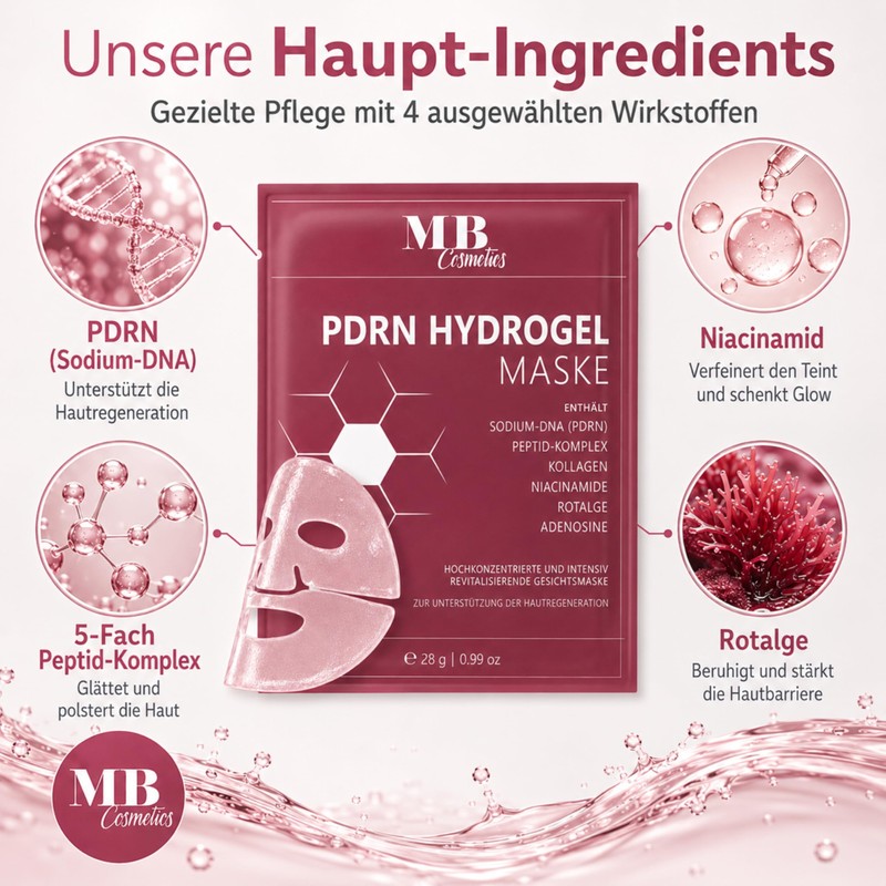 PDRN Hydrogel Mask with Salmon DNA & Collagen - Anti-Ageing