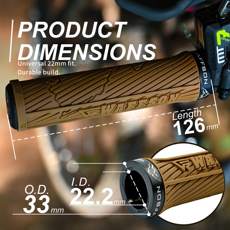 WFS World Map MTB Lock-on Grips - Single Clamp Ergonomic