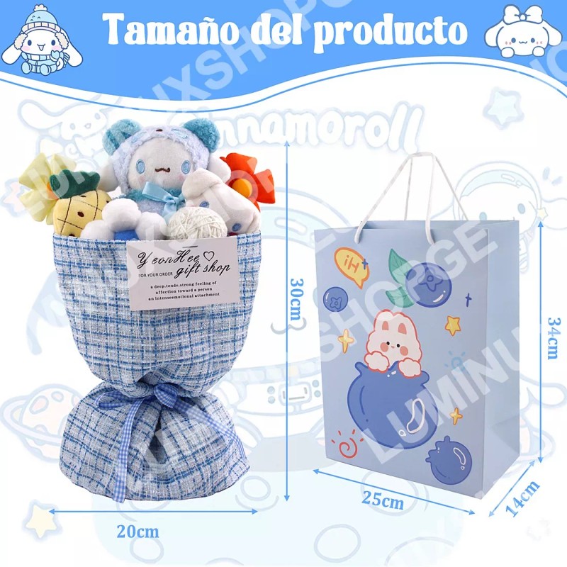 XS Ramo De Peluches Sanrio Mini Cinnamoroll Regalo San Valentín