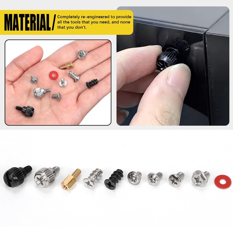Mardatt Computer Screws Standoffs Kit, PC Computer Screws Assortment Set
