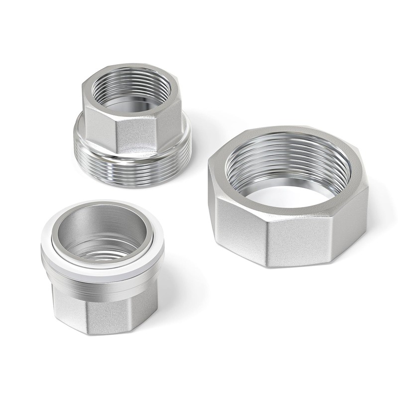 TAISHER 1PCS 304 Stainless Steel Union，1" BSP Female Cast Pipe