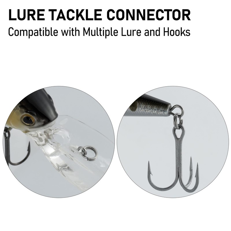 Alwonder 200-Pack Fishing Split Rings with Box, Stainless Steel Lure
