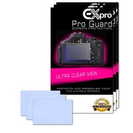 Ex-Pro® 3 x Pro Guard Ultra Clear View LCD Screen Protectors for Canon EOS 550D (Digital SLR)