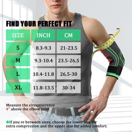 NuCamper Elbow Support with Strap Men Women Tennis Elbow Golfer's Elbow Compression Bandage Non-Slip Bandage for Tendonitis, Arthritis, Joint Pain, Strength Sports, Tennis, Golf