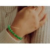 Amazing Gemstone OM Green Agate Bracelet for Women Men's Gifts