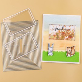 27pcs/set10pcs3D dimensional shaker domes with 17pcs/set rectangular metal stencils transparent plastic dimensional domes for shakers, card making, handmade crafts